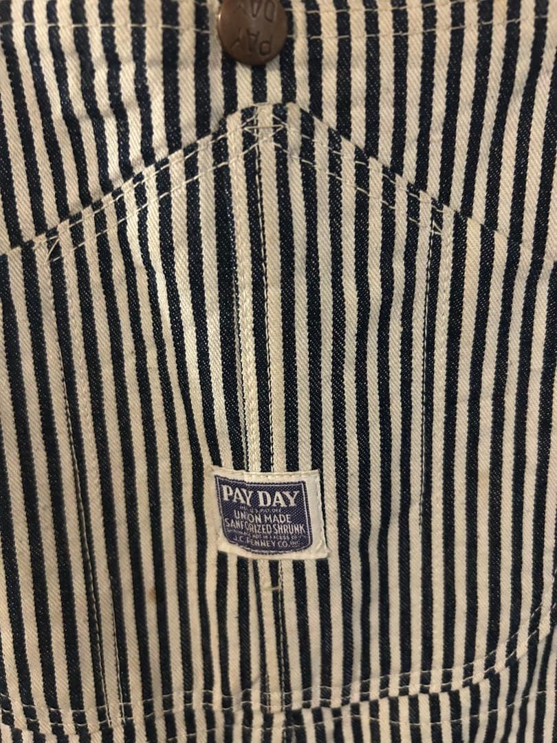 大戦モデル！！　PAYDAY ペイデイ　ヒッコリーオーバーオール　40s