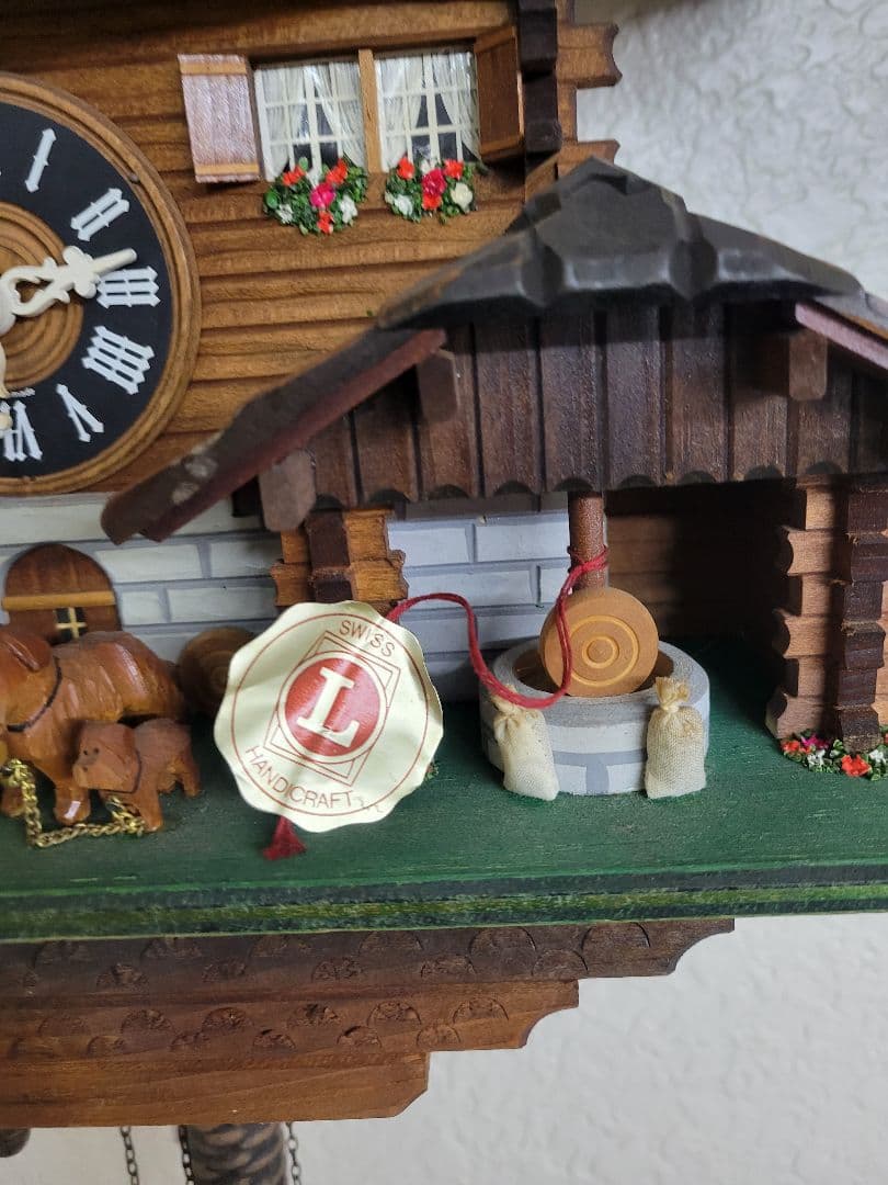 希少　ヴィンテージ　スイス製　重錘式　鳩時計