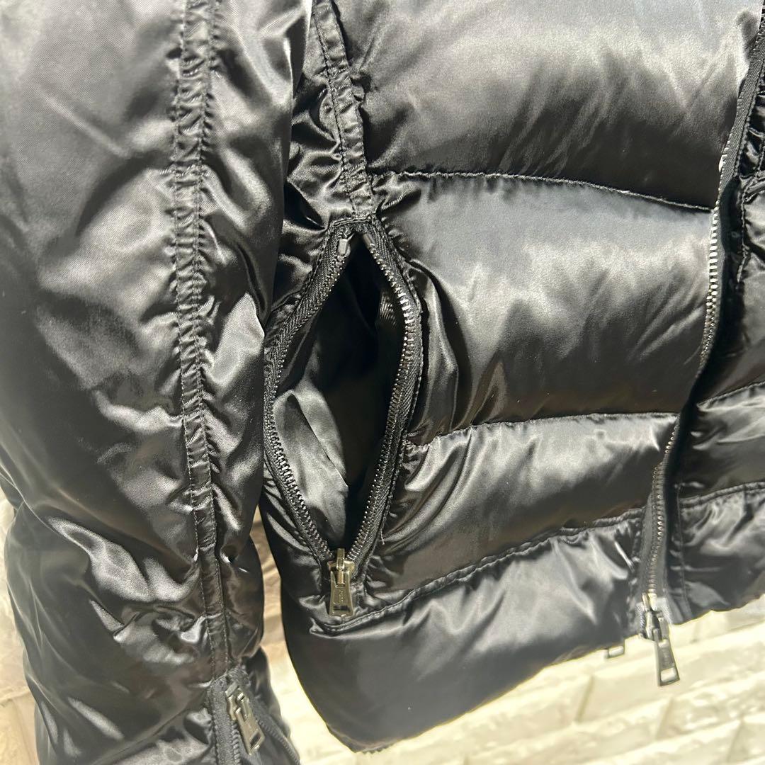 高級　エイケイエム　【M】　レイヤードダウンジャケット　ダブルチャック　ポケット