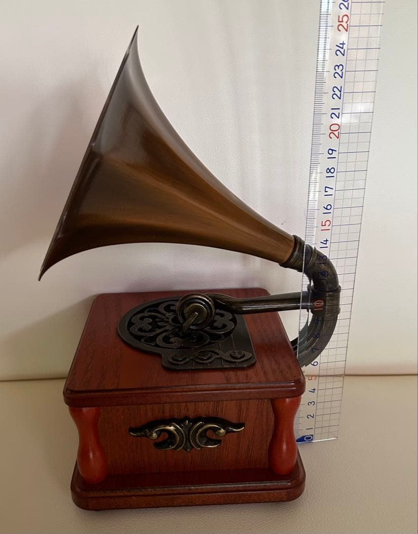 木製レトロ Bluetooth 蓄音機型 ポータブル スピーカー ミニ