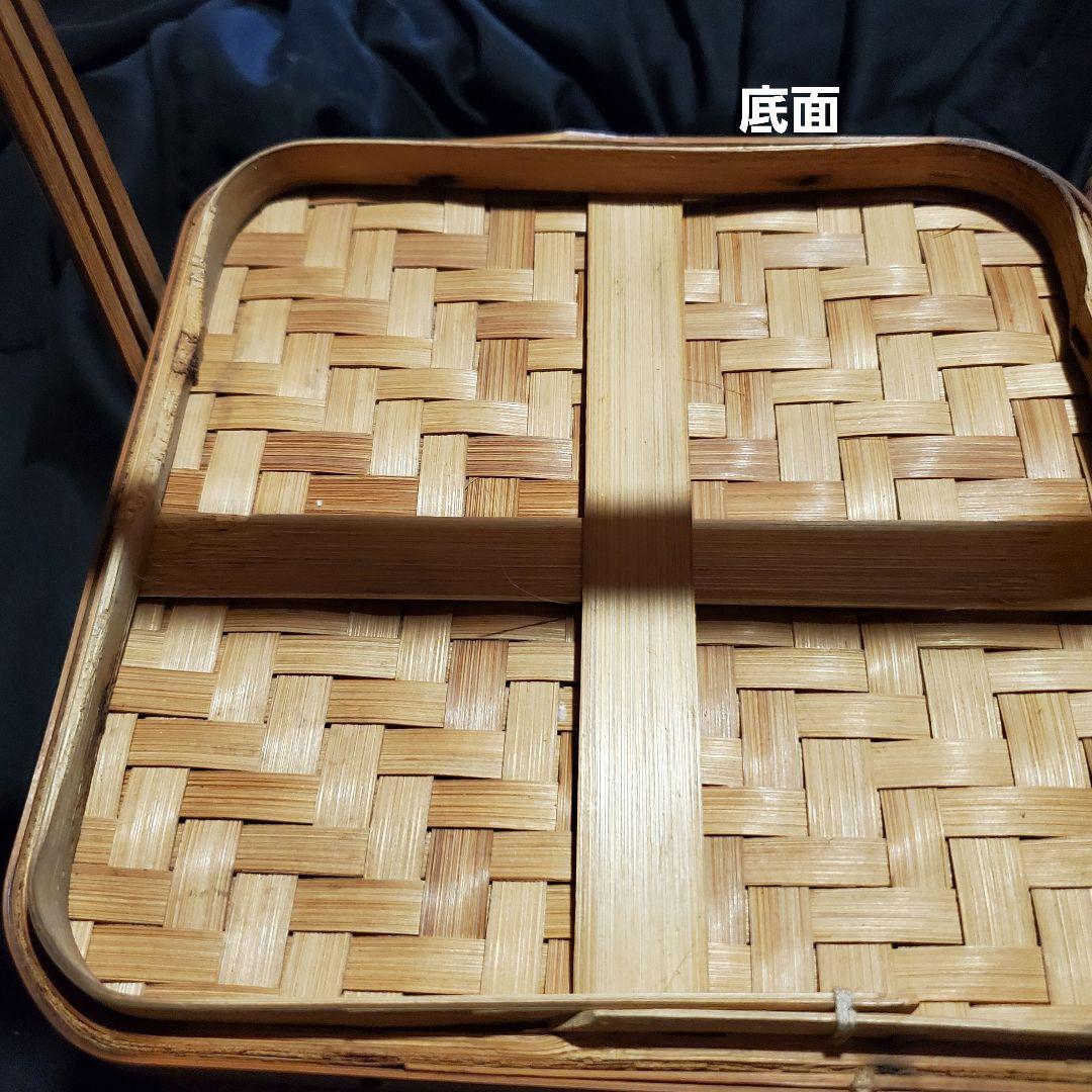 茶道具入れ、木製バスケット