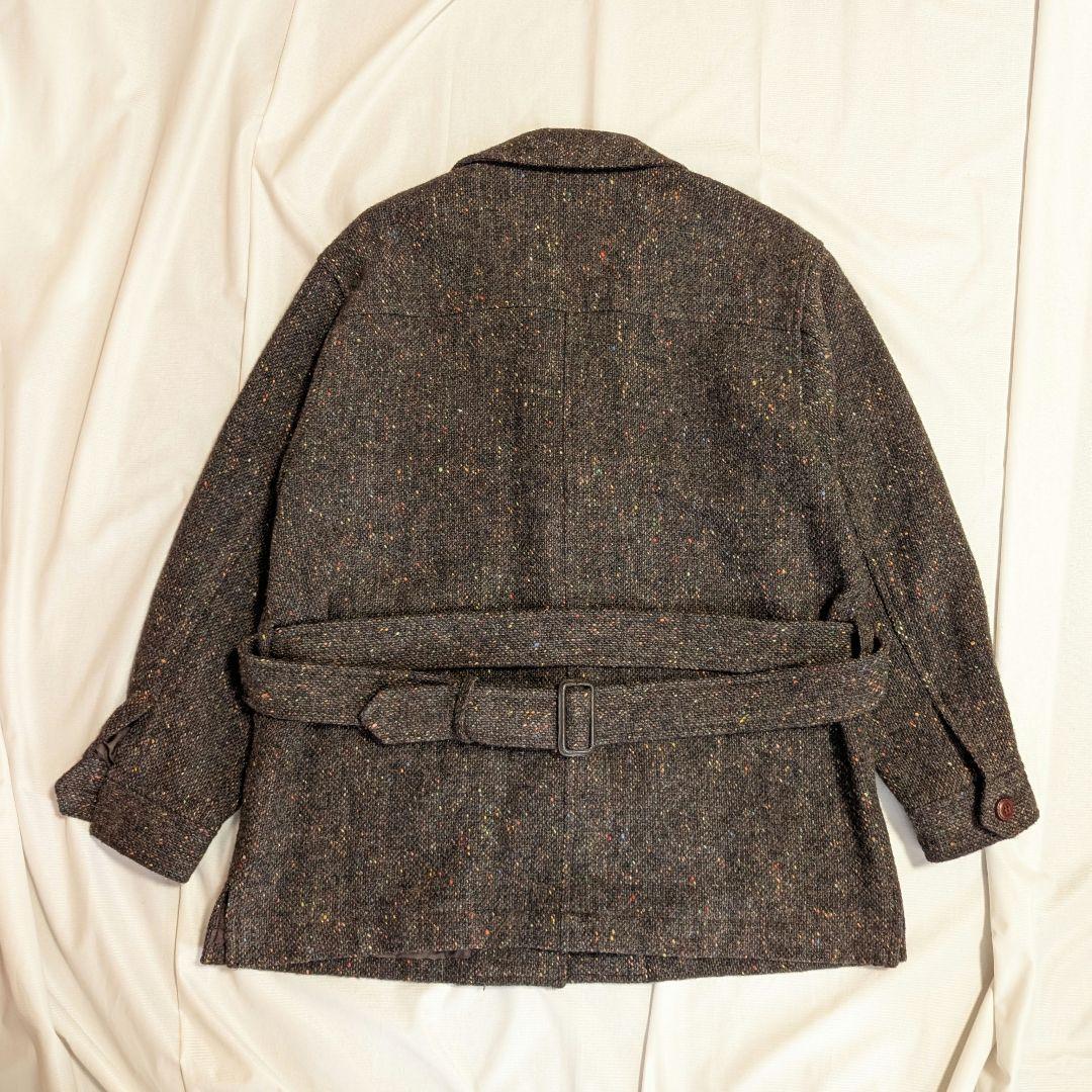 【Brooks Brothers】希少80sネップツイードハーフコート　ブラウン