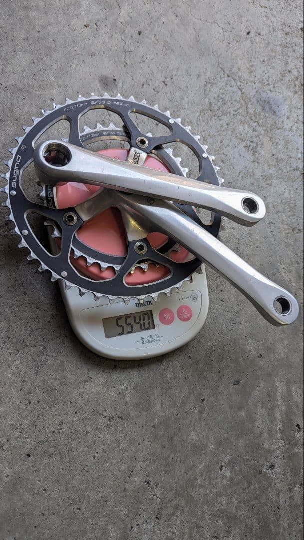 軽量 レア Sugino スギノ コスペア 50/36 コンパクト110pcd