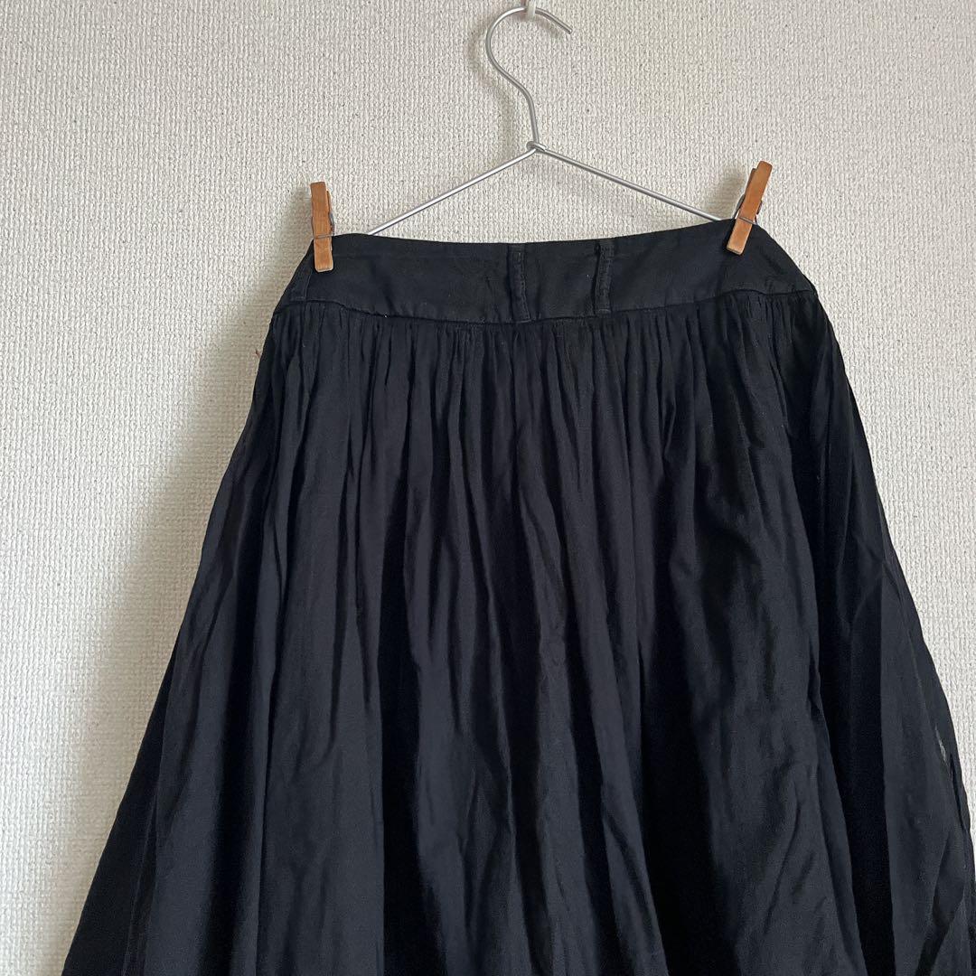 KAPITAL キャピタル　スカート風パンツ　ブラック　サイズ1 フリルパンツ