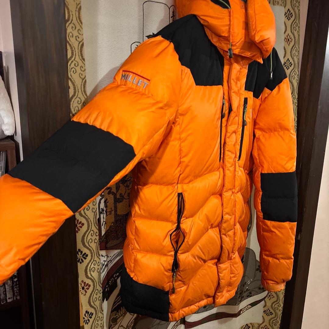 【美品】 MILLET ミレー フードダウンジャケット メンズL 極暖