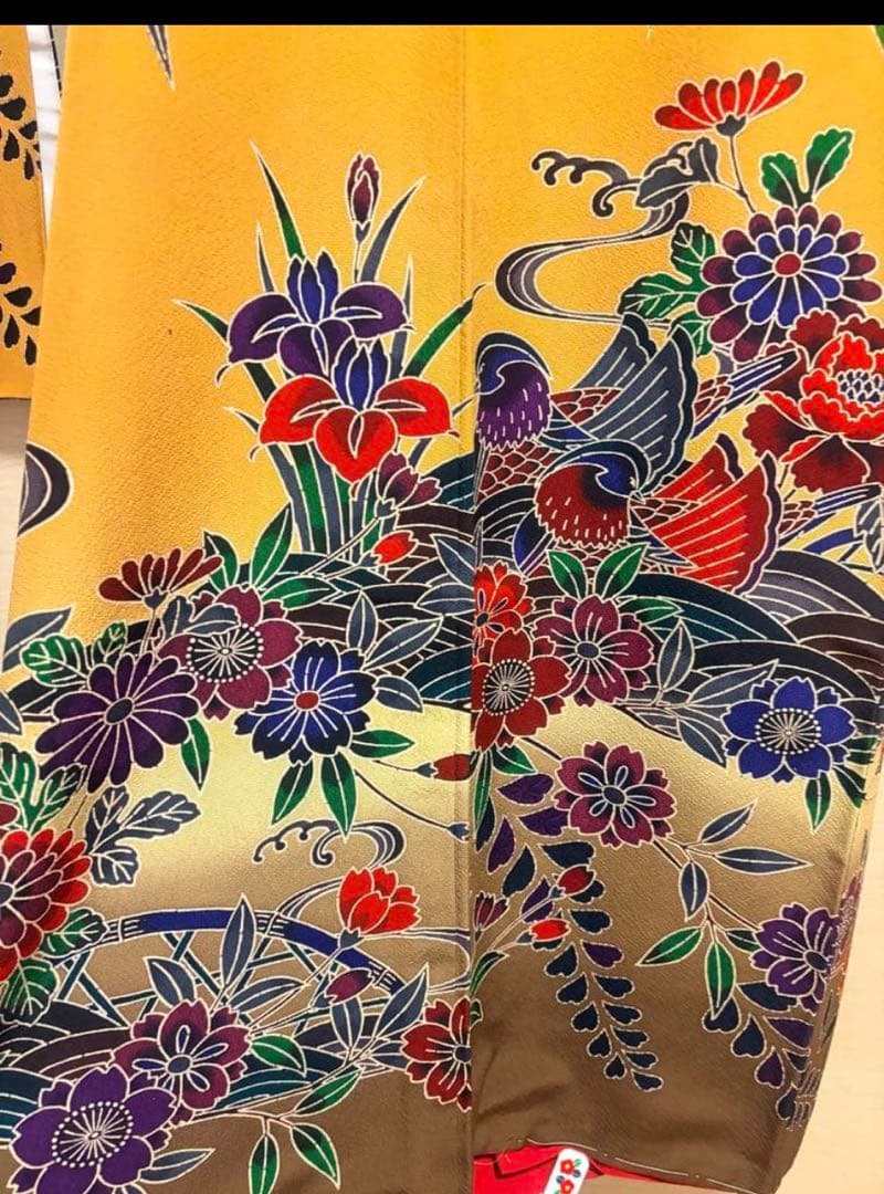 Ｋ*ａ様 【新品未使用品】紅型 振袖 長襦袢＋袋帯(使用品)セット