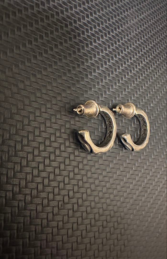 Chrome Hearts クロムハーツ スクロール フープイヤリング ピアス