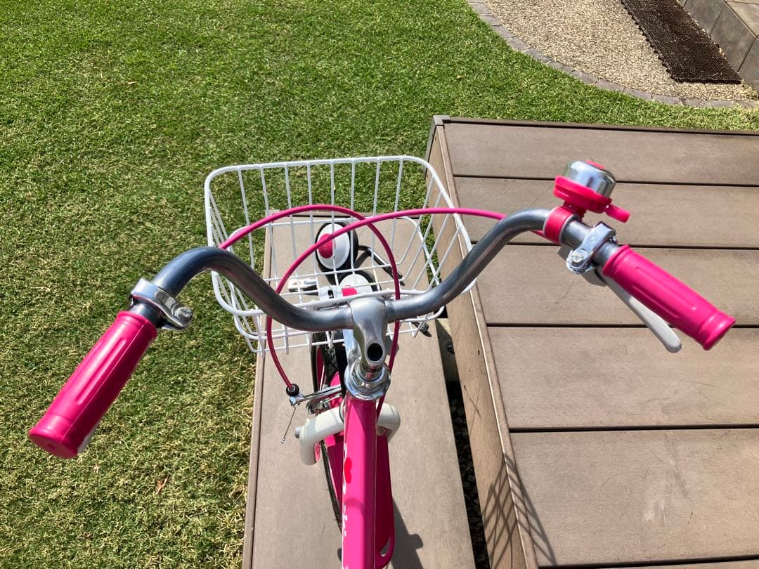 【引き取り限定 愛知】幼児用自転車 ピンク14インチ(補助輪付)