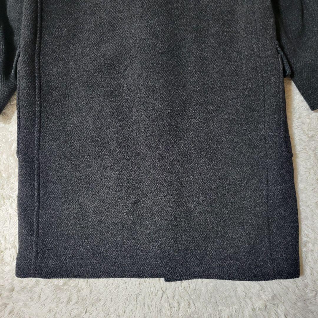 美品✨ポールスチュアート　ロングダッフルコート　ヘリンボーン　グレー　三陽商会