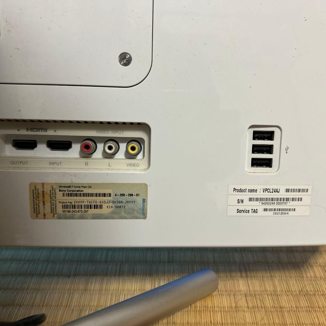 デスクトップパソコン sony VPCL24AJ