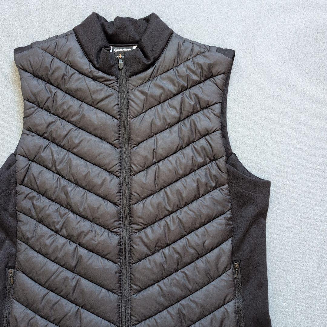 【極美品】テーラーメイドゴルフ　中綿フルジップダウンベスト　O 黒