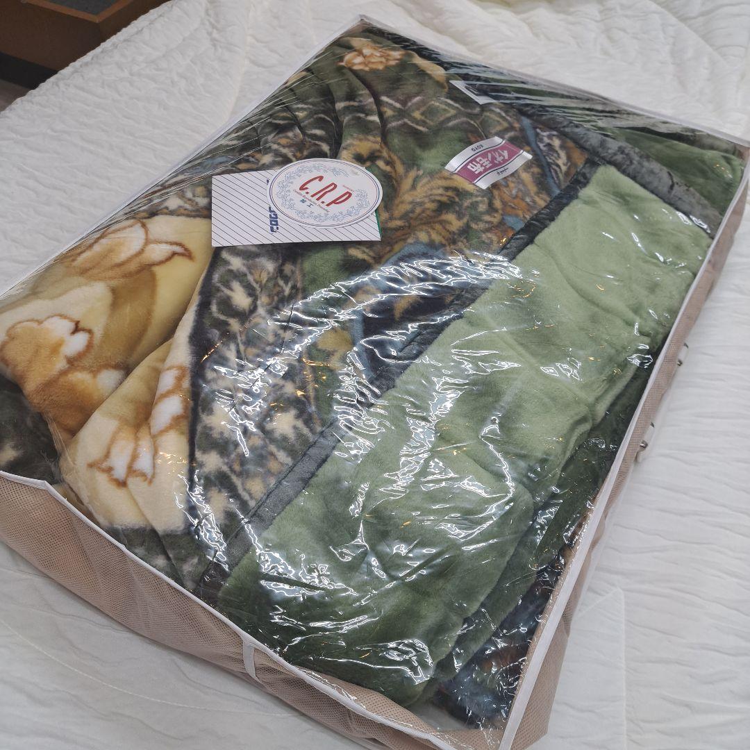 新品 2枚合わせ毛布 シングル ブランケット アクリル毛布 ハイボリューム