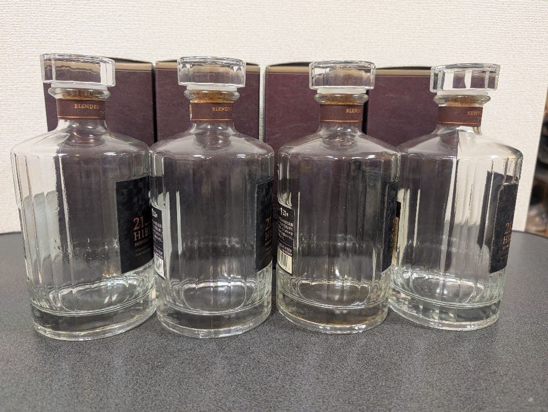 響21年 空箱と化粧箱4本セット