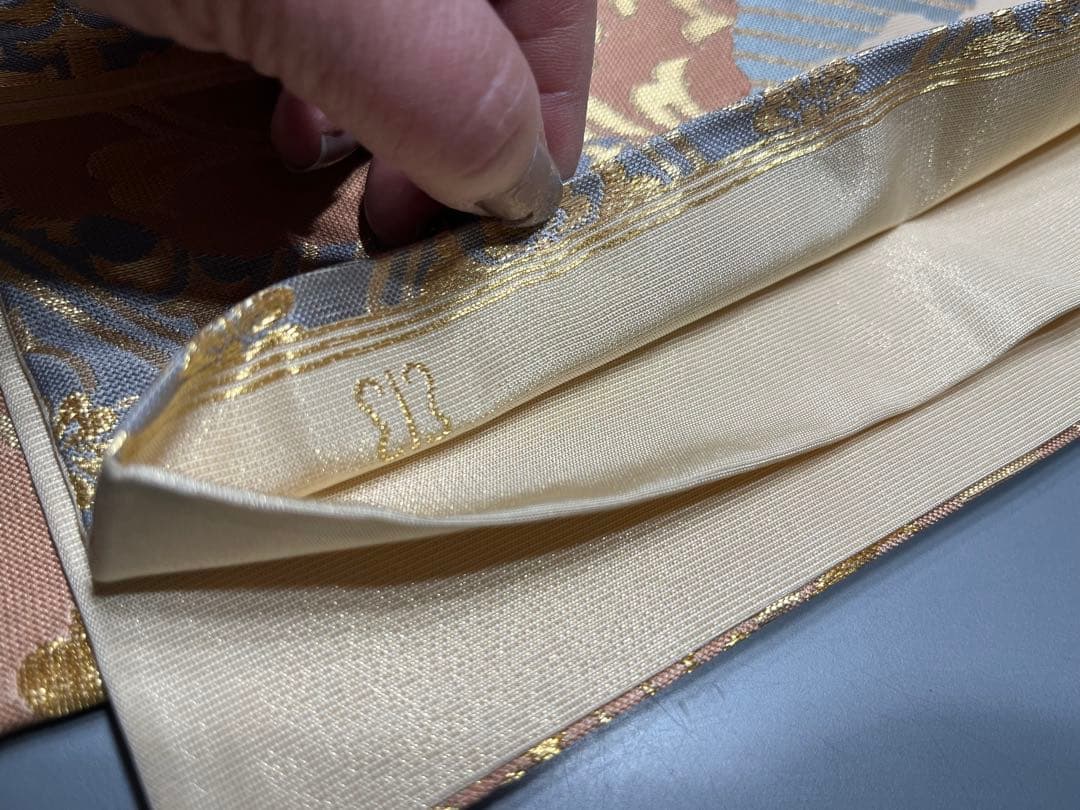 川島織物　三越謹製　正絹　六通　袋帯