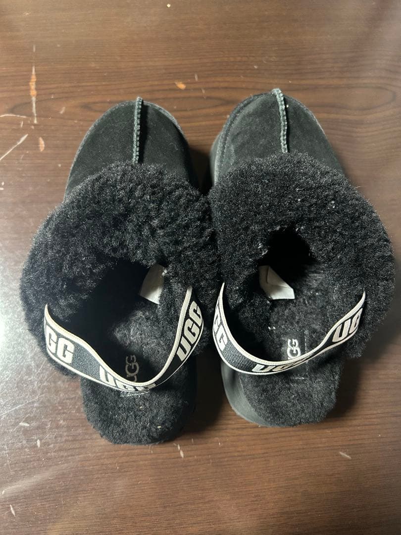【a】UGG ファンケット ブラック ムートン
