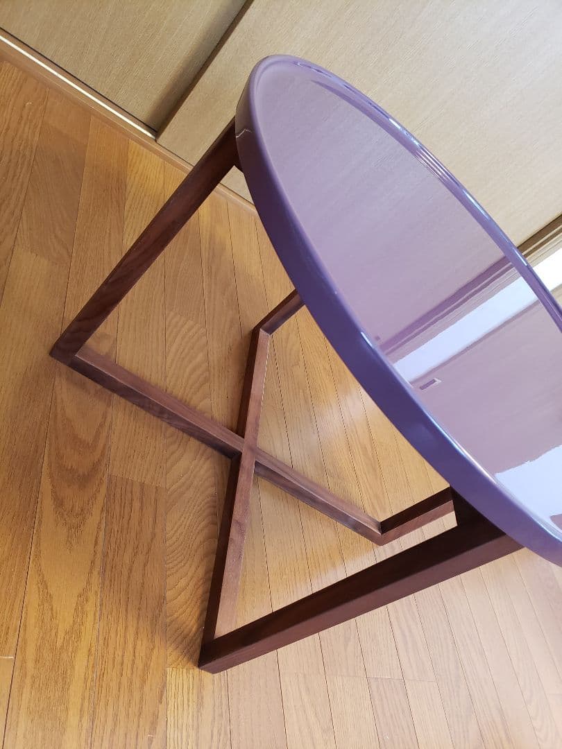 mino※楕円形サイドテーブル　北欧　モダン　ウォールナット脚