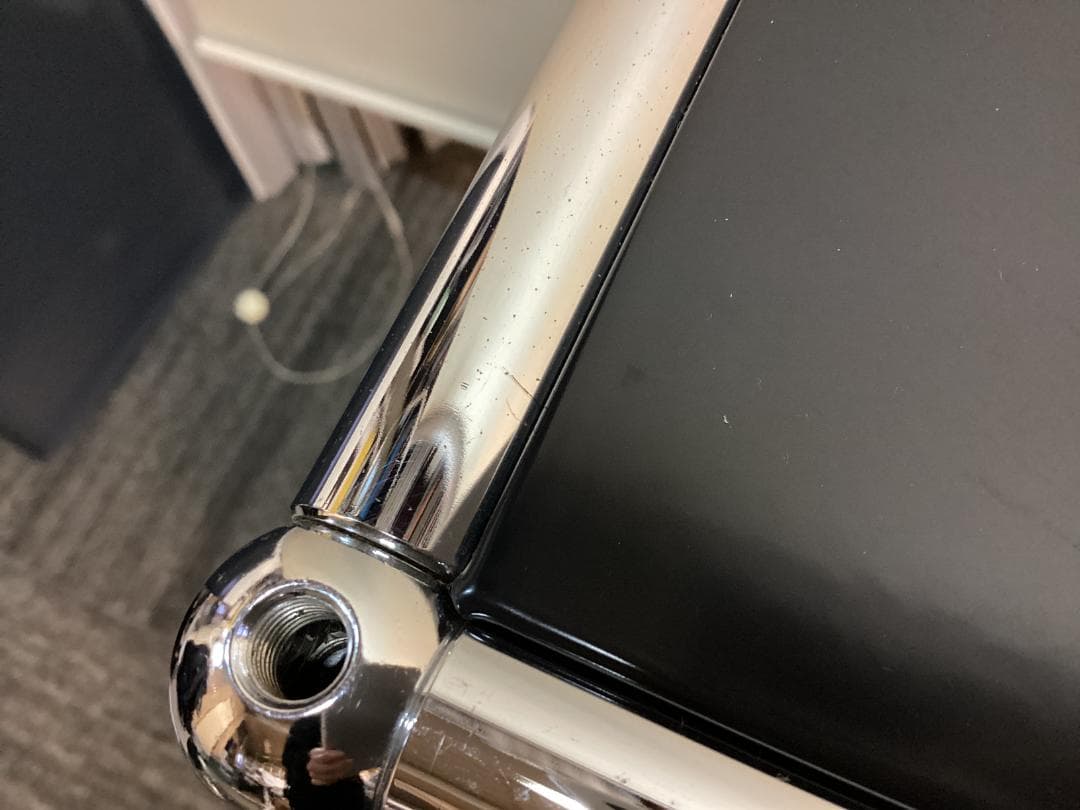 鍵付き　USMハラー ２段 オープンキャビネット シェルフ ブラック プルダウン