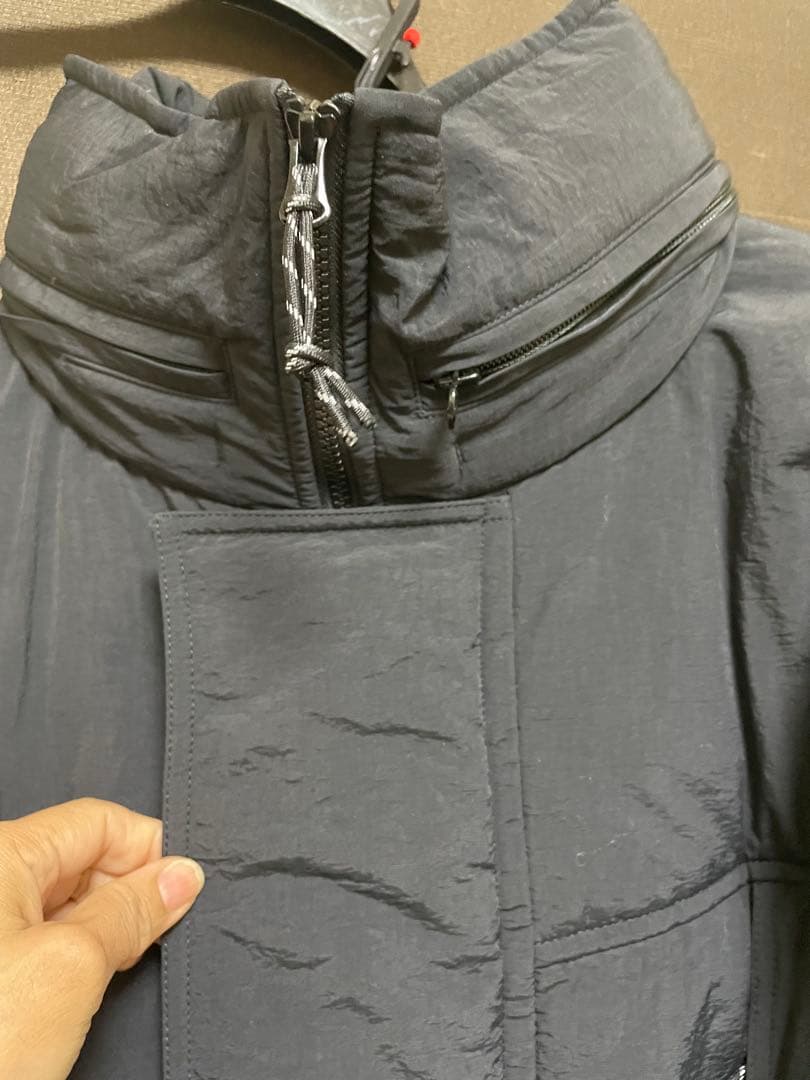 PRIORITY ブラック 中綿コートフード付き