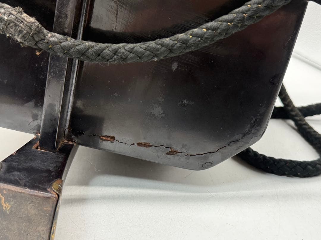 明治期　輪島塗　兜箱　蒔絵　木製　送料込み250510