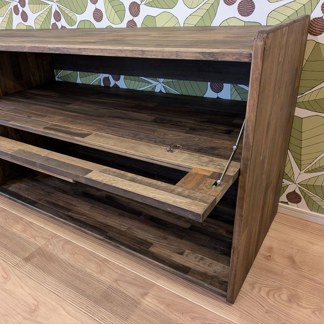 テレビボード　木製ハンドメイド　アクリル棚　木製棚　チェスト　リビングボード