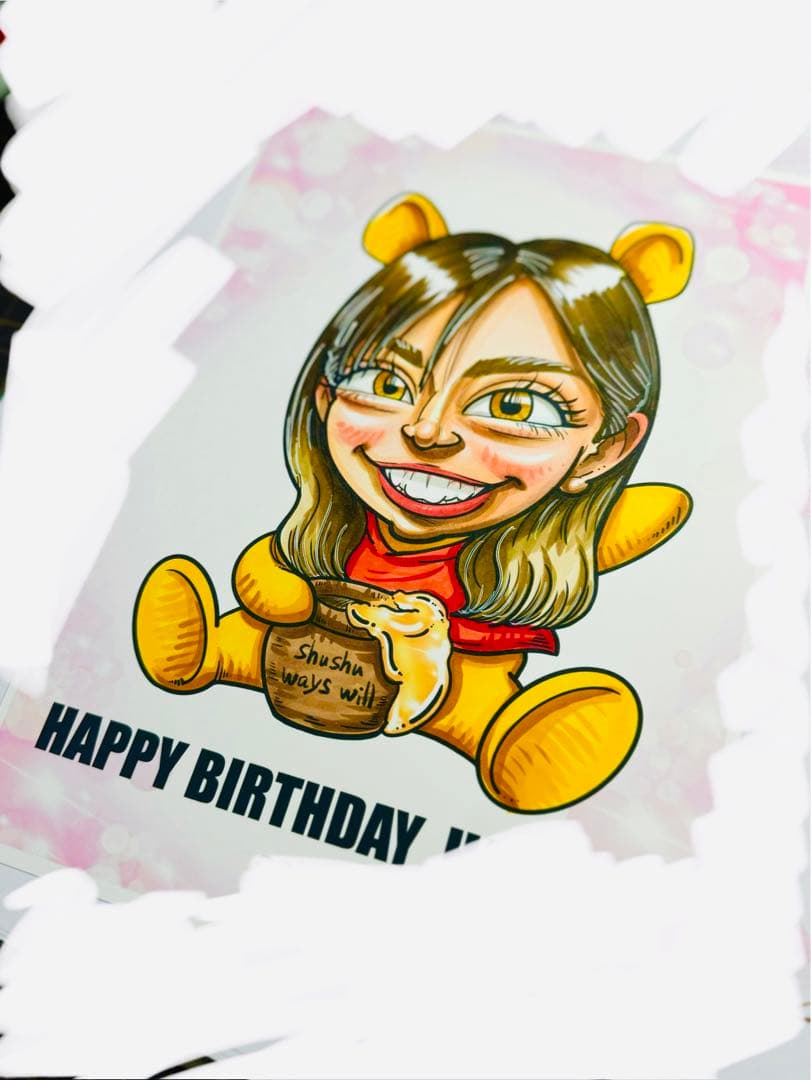 世界で1枚のオーダーメイド似顔絵★プレミアムver☆記念日★