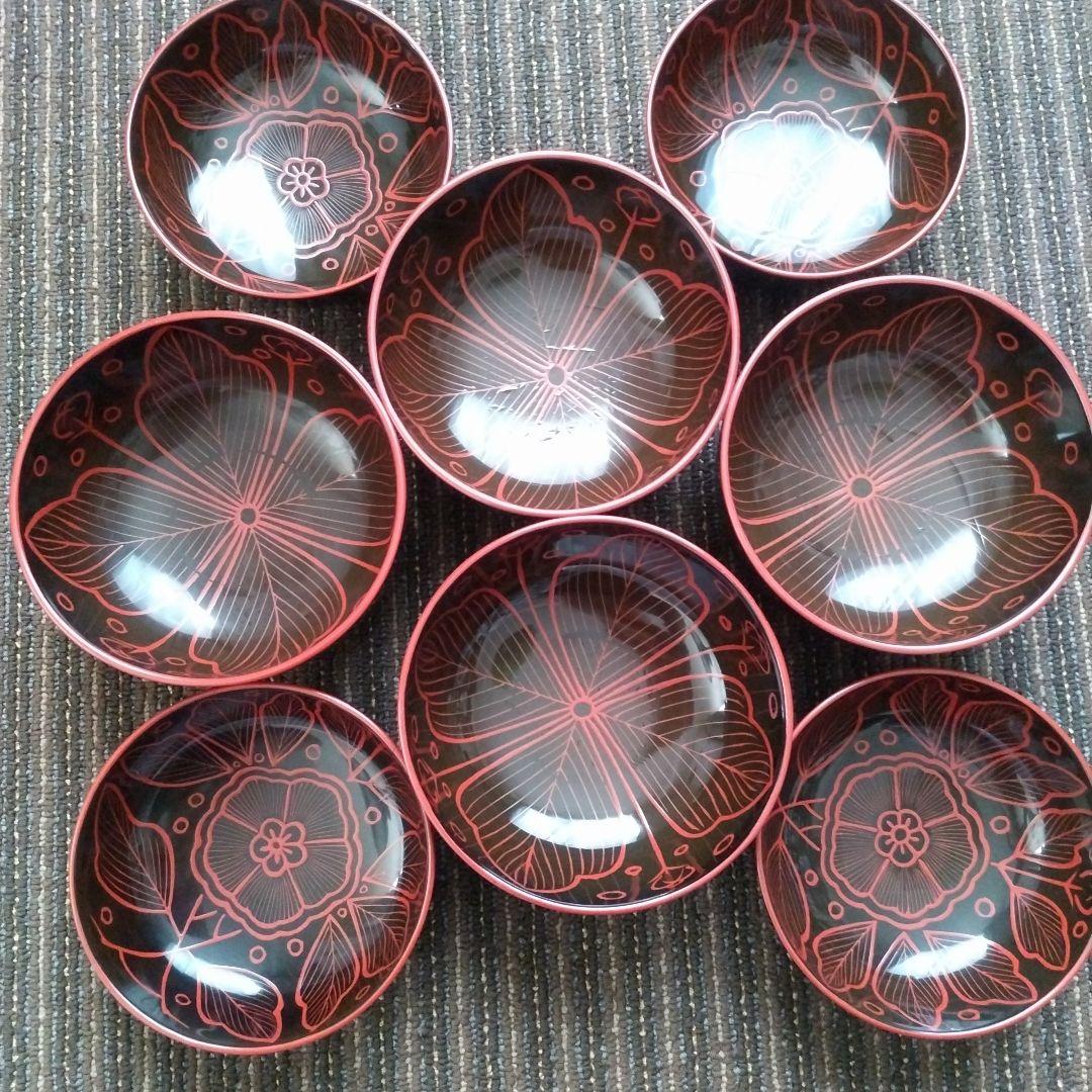 吉野塗　木製漆器　蓋付椀／汁椀／煮物椀　４客セット