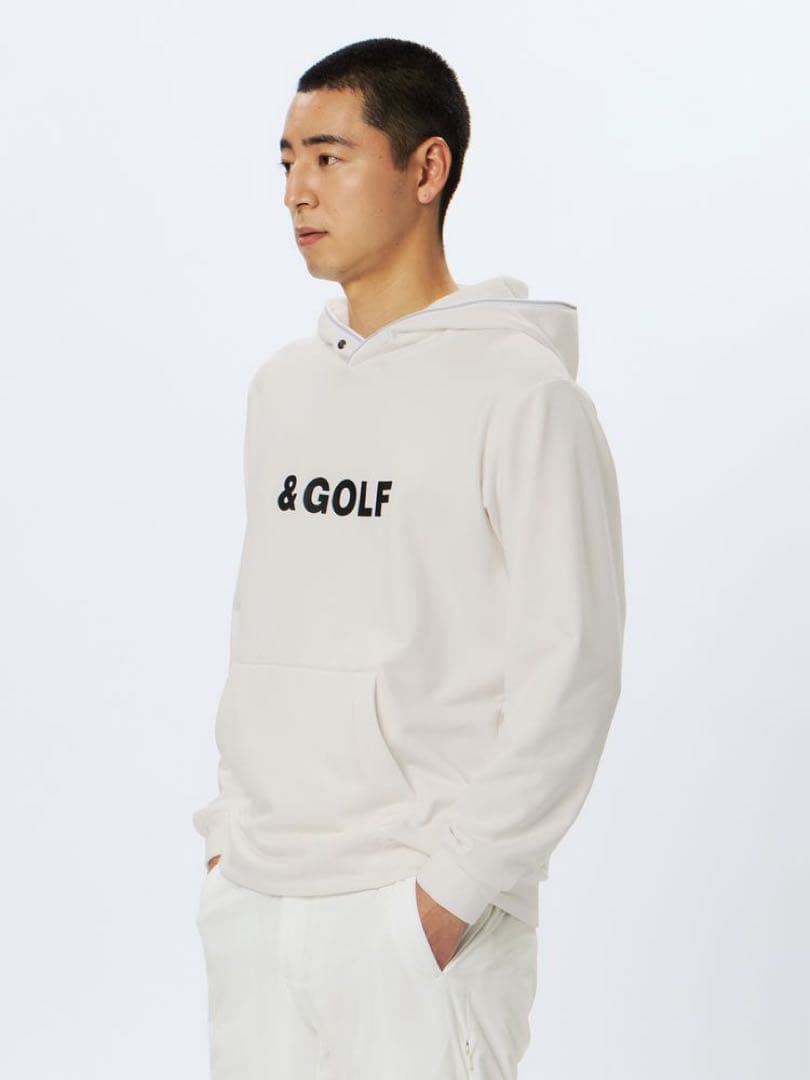 and per se & GOLF バックグリッドフリース プルパーカ Lサイズ