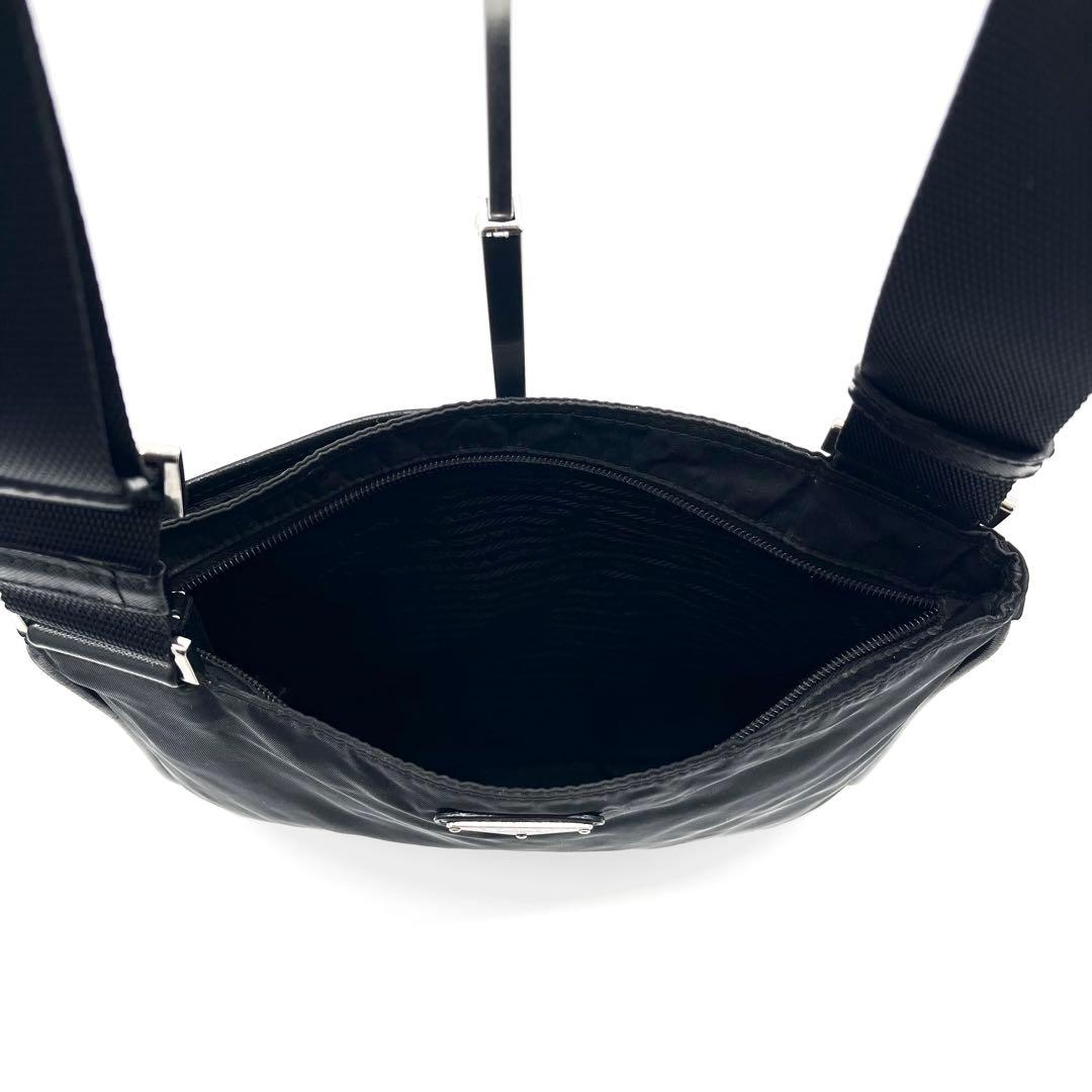 PRADAプラダ サコッシュ ショルダーバッグ テスート サフィアーノ ブラック