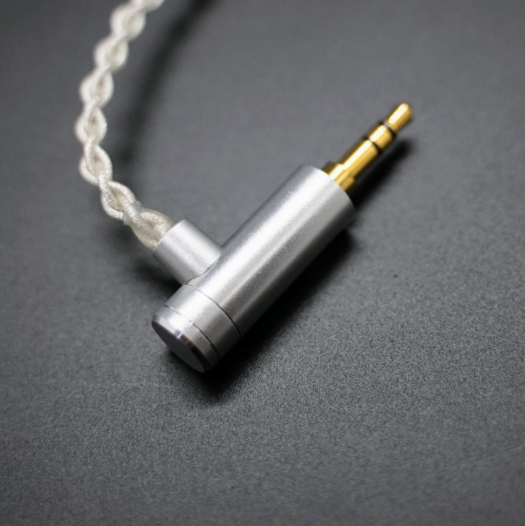 【1点のみ】7N粒子単結晶銅銀メッキ リッツ構造ケーブルMMCX3.5mm L字