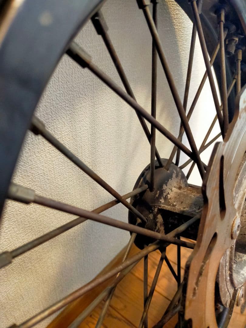 KLX250 17インチホイール 前後セット+ショートスタンド