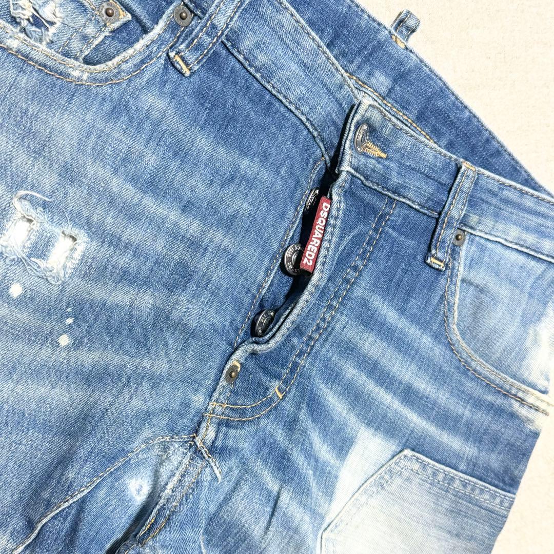 DSQUARED2 TIDY BIKDER JEAN インディゴ ダメージ加工
