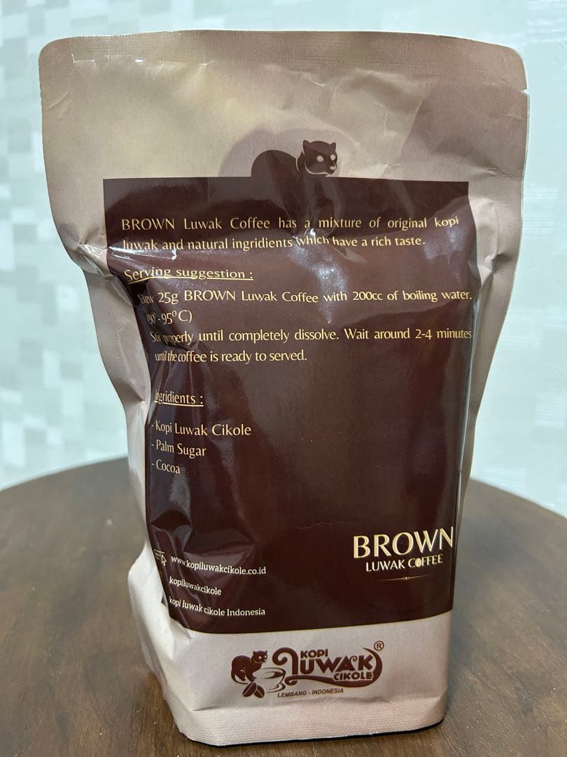 コーヒー BROWN LUWAK COFFEE 250g