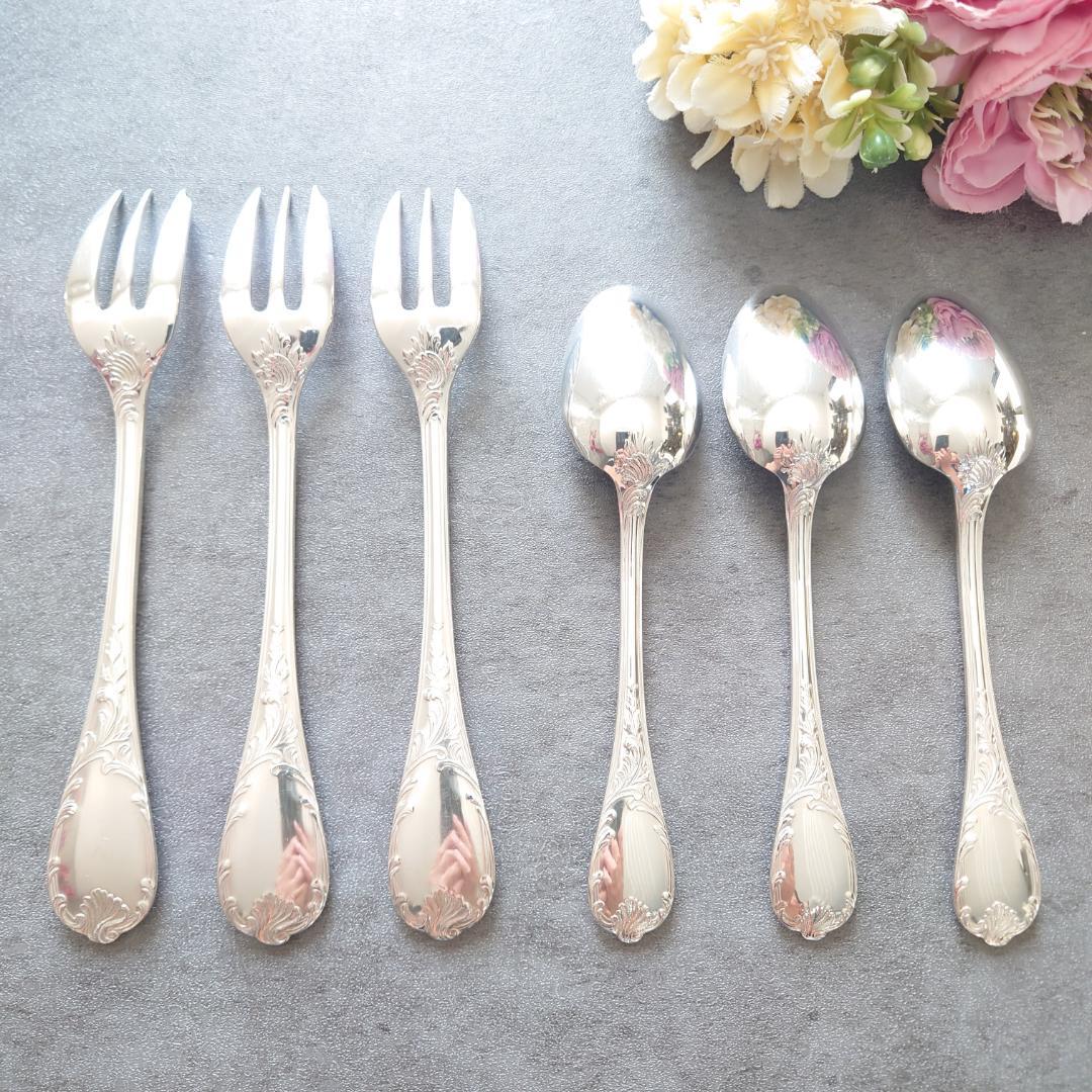 クリストフル マルリー ケーキフォーク コーヒースプーン 6点