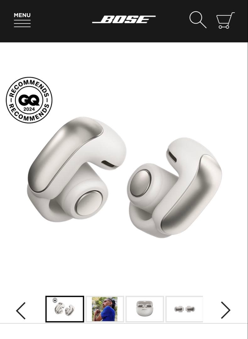 Bose Ultra Open Earbudsワイヤレス 右耳 ホワイトスモーク
