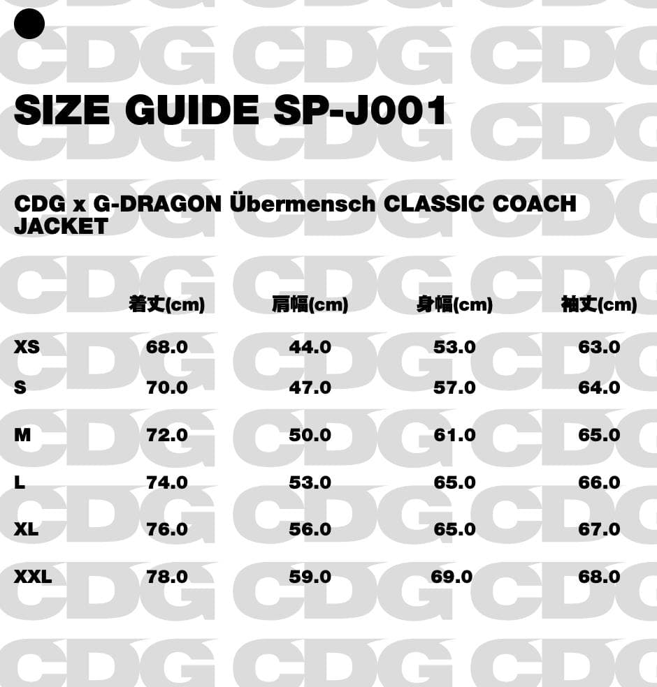 CDG x G-DRAGON CLASSIC COACH JACKET おまけ