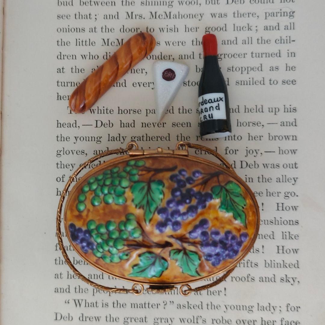 限定生産リモージュボックス　ぶどうがいっぱいのピクニックバスケット　フランス製