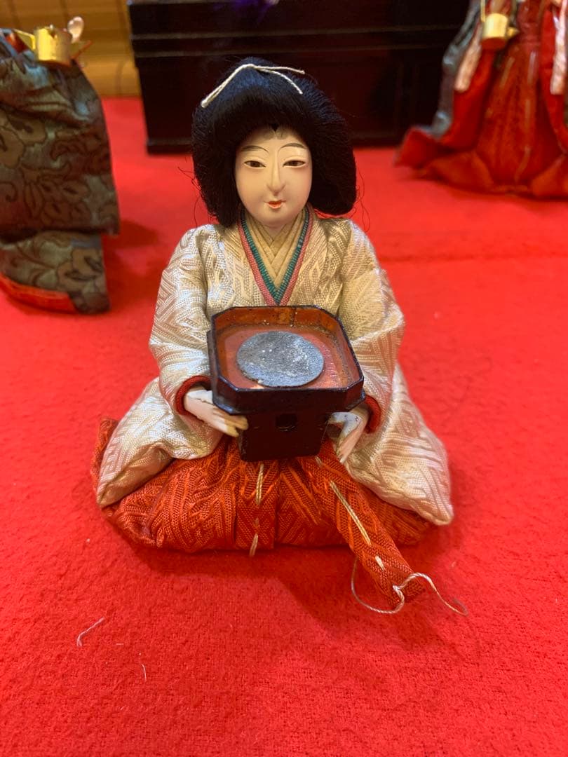 雛人形　お内裏様　アンティーク　蔵出し　大正　昭和初期