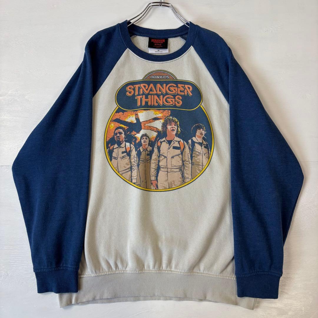 ストレンジャーシングス ラグランスウェット　　ゴーストバスターズ　XLサイズ