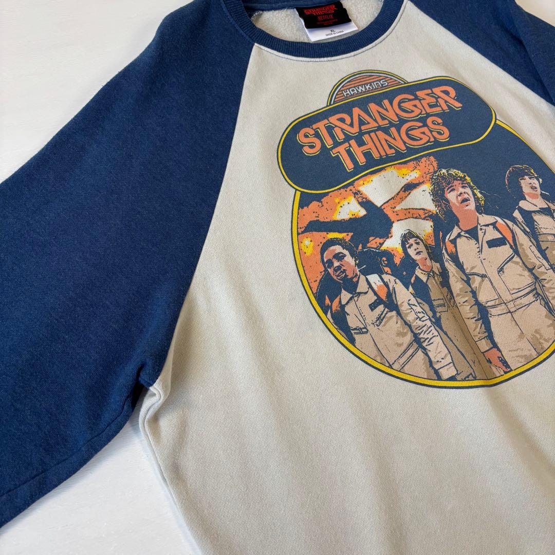 ストレンジャーシングス ラグランスウェット　　ゴーストバスターズ　XLサイズ
