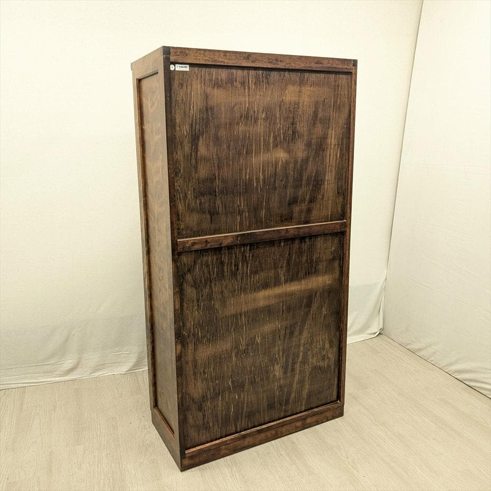 九州民芸家具　漆 うるし塗り　本棚　本箱　ブックシェルフ　キャビネット　飾り棚