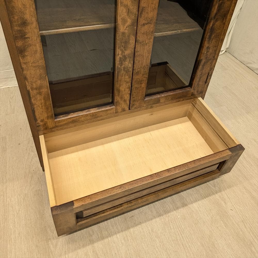 九州民芸家具　漆 うるし塗り　本棚　本箱　ブックシェルフ　キャビネット　飾り棚