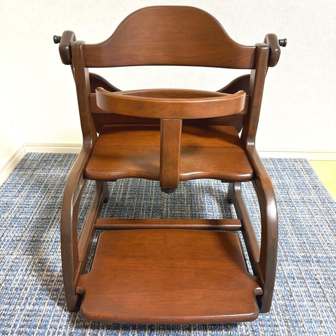 大和屋 すくすくローチェアⅡ ダークブラウン テーブル付き ガード付き