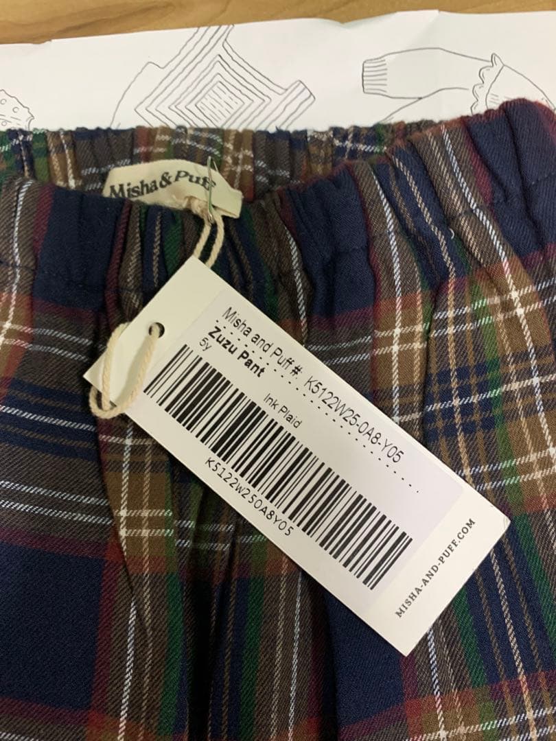 ボトムス・スパッツ misha and puff zuzu pant 5y ink plaid