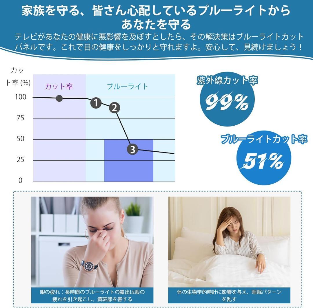 液晶テレビ保護パネル 55インチ テレビカバー アクリル製 プロテクト