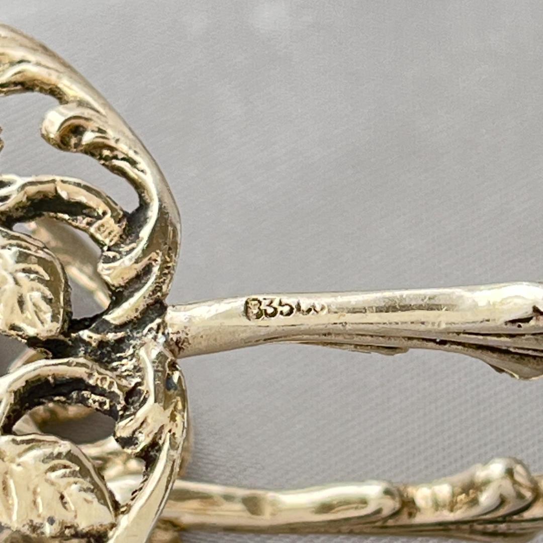 【Christoph Bach】 薔薇の透かしのペストリートング【純銀】17cm