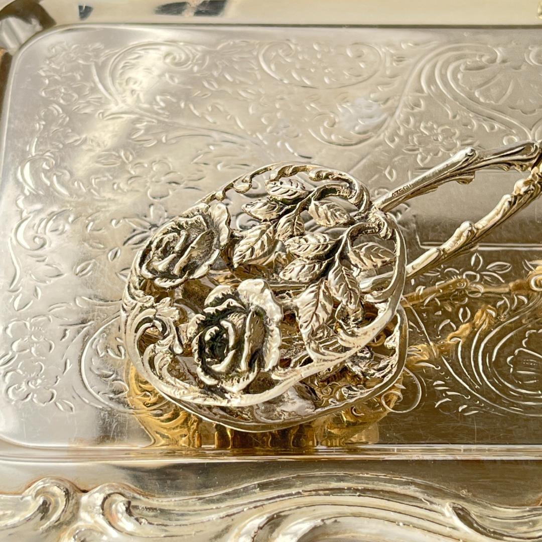 【Christoph Bach】 薔薇の透かしのペストリートング【純銀】17cm