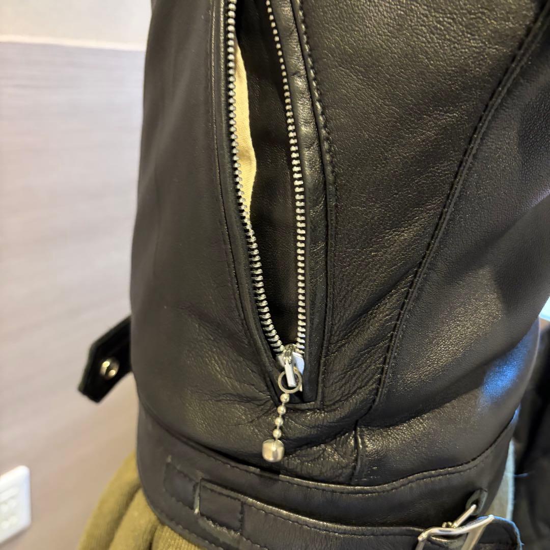 666 S 32 シングル ライダース ジャケット レザー 英国製 ブラック 黒