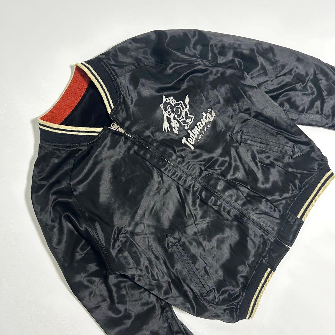 【希少】TEDMAN テッドマン リバーシブル スタジャン 42 黒× 刺繍