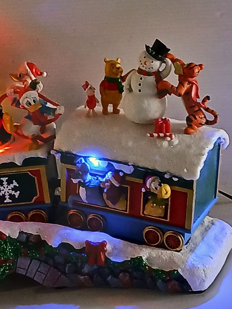 ディズニー　クリスマストレイン　サウンド付き、クリスマス飾り　照明LED