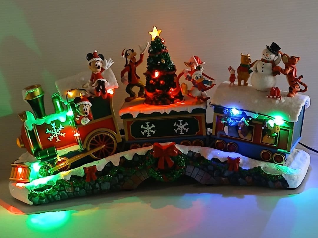ディズニー　クリスマストレイン　サウンド付き、クリスマス飾り　照明LED
